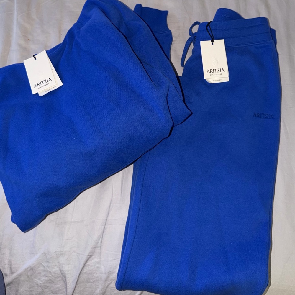 Aritzia Womens Cobalt Blue Sweat Joggers SET